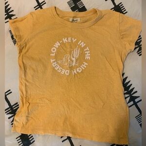 High Desert print yellow cotton tee shirt size XXS